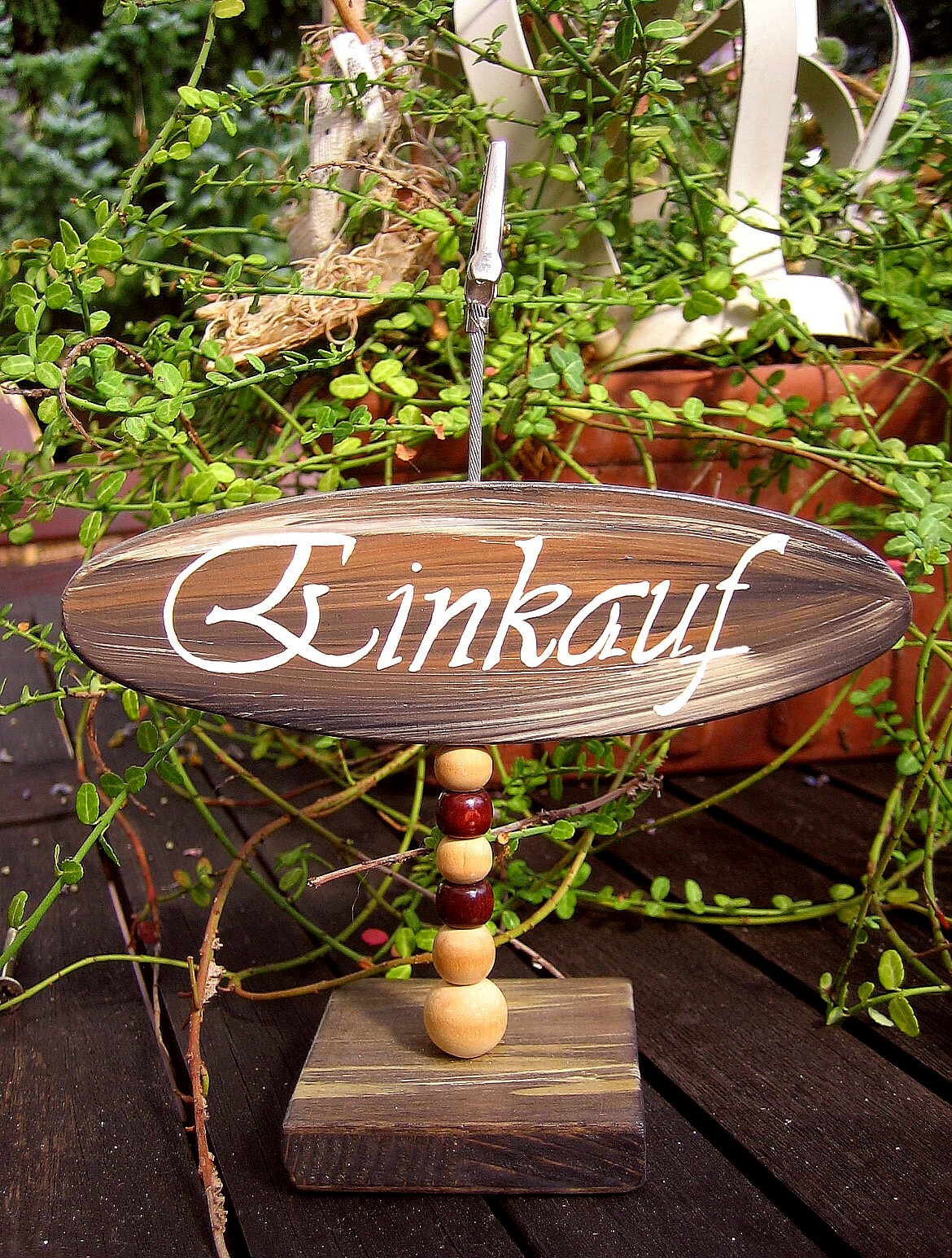 Halter Notizzettel beschriftet